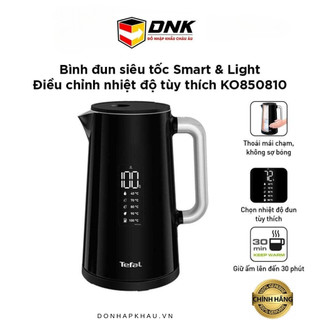 Bình đun siêu tốc tefal 1.7l smart & light ko850810 1800w màn hình điện tử toàn thân thép chống gỉ