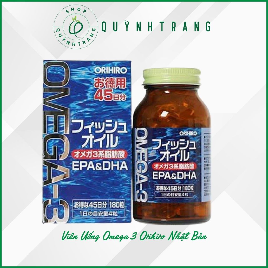 Viên Uống Dầu Cá Omega 3 Orihiro Fish Oil tốt cho mắt, tim mạch và não Nhật Bản