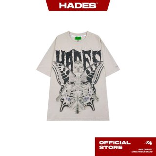 Áo Thun Unisex SKULL BUTTERFLY 100% Cotton HADES Brand Chính Hãng