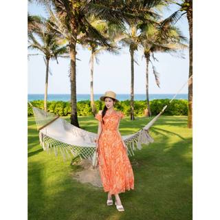 ĐẦM MAXI CỔ YẾM VAI BÈO LD301