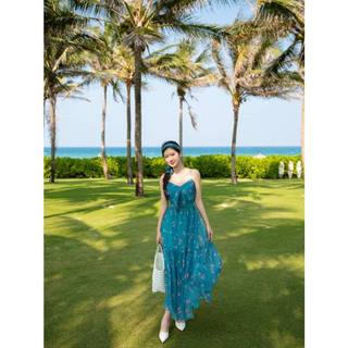 ĐẦM MAXI 2 DÂY DÁNG DÀI LD312