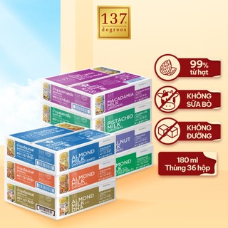 [MUA 1 THÙNG 180ML TẶNG 1 LỐC PETIT + 1 HỘP BỘT COLLAGEN] Sữa Hạt Yến Mạch Nguyên Chất 137 DEGREES Thái Lan