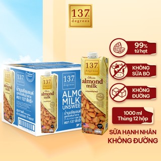 [MUA 1 THÙNG 1L TẶNG 1 LỐC PETIT + 1 HỘP BỘT COLLAGEN] Sữa Hạt 137 Degrees Thái Lan Các Vị Hạnh Nhân