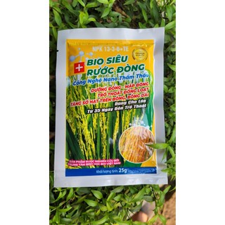 [Freeship Xtra] Phân bón lá BIO SIÊU RƯỚC ĐÒNG dưỡng đòng, trổ thoát, bông dài nhiều hạt gói 25 gram