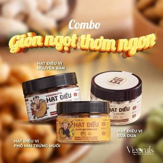 Hộp quà Túi quà nhiều mẫu Set 4 Vị Hạt Điều Cao Cấp VIGONUTS 4 hũ x 150gram quà tặng cho bà và mẹ