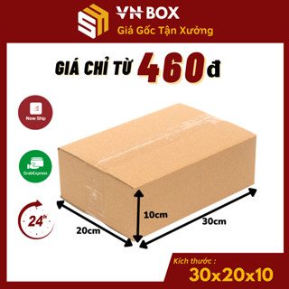 30x20x10 Combo 100 Hộp carton đóng hàng hộp giấy gói hàng mỹ phẩm quần áo giá xưởng tiện lợi- VN Box
