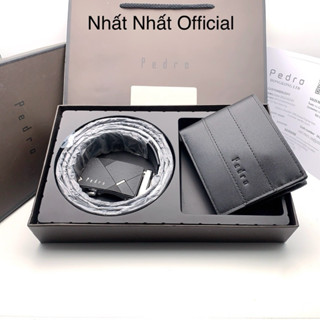 Dây lưng ví da Pedro hàng chuẩn Fullbox set đôi - Túi xách Hộp Phụ kiện