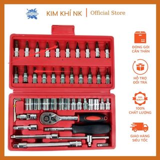Bộ tô vít + khẩu 1/4'' 46 chi tiết sửa chữa đa năng tiện lợi cần thiết cho mọi gia đình