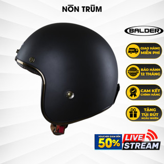 Mũ bảo hiểm 3/4 Balder light size M L XL cho nam và nữ đi xe máy