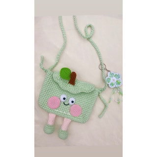 Túi len handmade, túi quả táo/quả cà chua đeo chéo, túi đi chơi/ túi nhóm bạn/túi cho bé