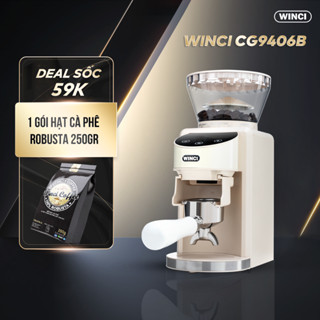 Máy xay hạt cà phê Winci CG9406B, 35 chế độ xay, Bảo hành 12 tháng.