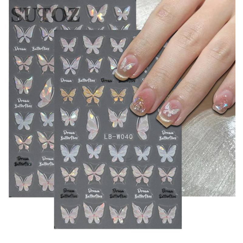 sticker dán móng 3D nổi hình buom buom