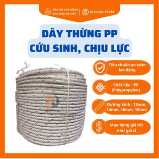 20m Dây thừng, Dây dù cứu sinh [ BỀN BỈ ] nhiều kích cỡ (10,12,14,16,18mm)