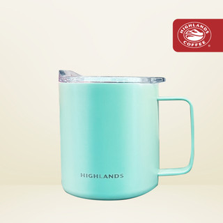 Ly inox có nắp màu xanh 350ml - highlands coffee xanh mint - giữ nhiệt tốt