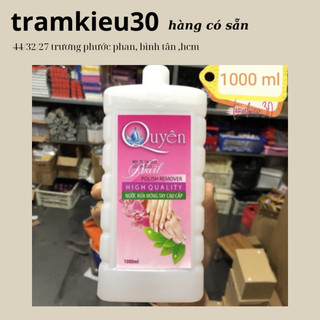 Nước rửa móng tay, nước tẩy móng tay,Acetone chùi móng tay Quyên - 1000ml LOẠI B