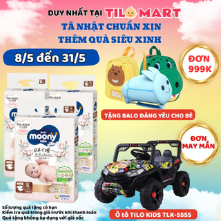 Bỉm Dán/Quần Moony tiêu chuẩn, cộng miếng, natural đủ size tã dán NB62/S58/M46/L38 - tã quần M46/L36/XL32