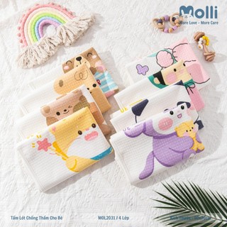 Tấm Lót Chống Thấm 4D Molli Cho Bé Sơ Sinh - Tấm Lót Chống Thấm Phong Cách Hàn Cho Bé