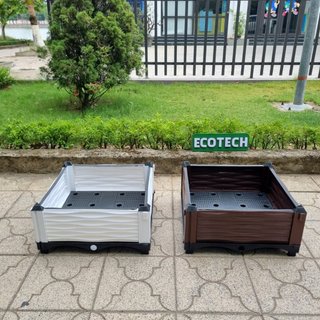 Chậu ghép thông minh HDPE/PP 50x50x23cm: Kết cấu chắc và bền, phù hợp mọi loại cây trồng.