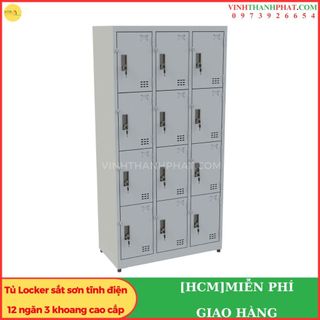 Tủ sắt locker 12 ngăn kiểu ts984-3k