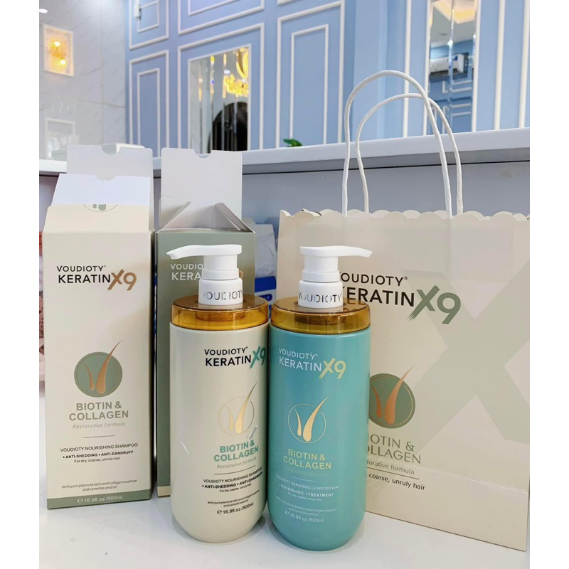 Bộ Gội Xả Organic Biotin Keratin x9 500mlBộ Gội Xả Organic Biotin Keratin x9 siêu mượt