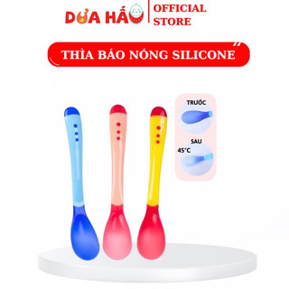 Thìa Silicone Báo Nóng Thường Cho Bé Ăn Dặm