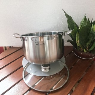 Nồi luộc gà 1 đáy inox 430 Fivestar H.T Cook 26cm / 28cm / 30cm / 32cm dùng được mọi bếp , tặng 1 muỗng canh inox