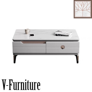 Bàn trà đơn Sofa phòng khách DYNAMES cốt gỗ MDF phủ sơn bệt kết hợp mặt kính hoặc đá và chân kim loại sang trọng BT-12