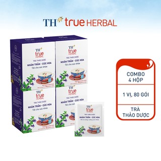 Combo 4 Hộp Trà Nhân Trần – Cúc Hoa TH True Herbal (20 gói)