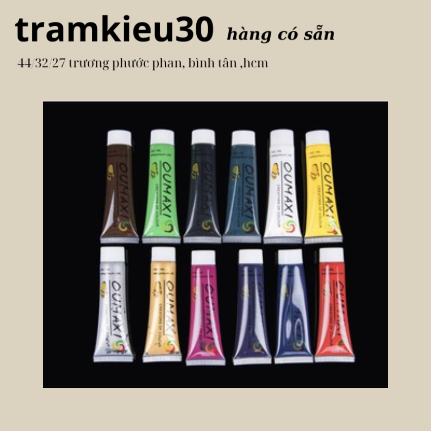 Bột Vẽ Móng Oumaxi Set 12 Màu Như Hình