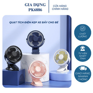 QUẠT KẸP MINI SẠC USB TÍCH ĐIỆN DUNG LƯỢNG PIN 3-4 tiếng