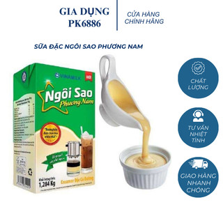  SỮA ĐẶC CÓ ĐƯỜNG NGÔI SAO PHƯƠNG NAM XANH LÁ HỘP 1284G & 380G