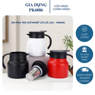  Ấm pha Trà giữ nhiệt Có Lõi Lọc dung tích 1000ml Gioăng cao cấp