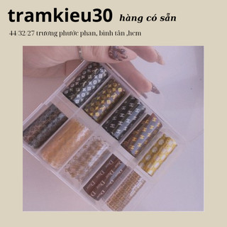Foil logo thương hiệu trang trí móng hộp 10 ô hot