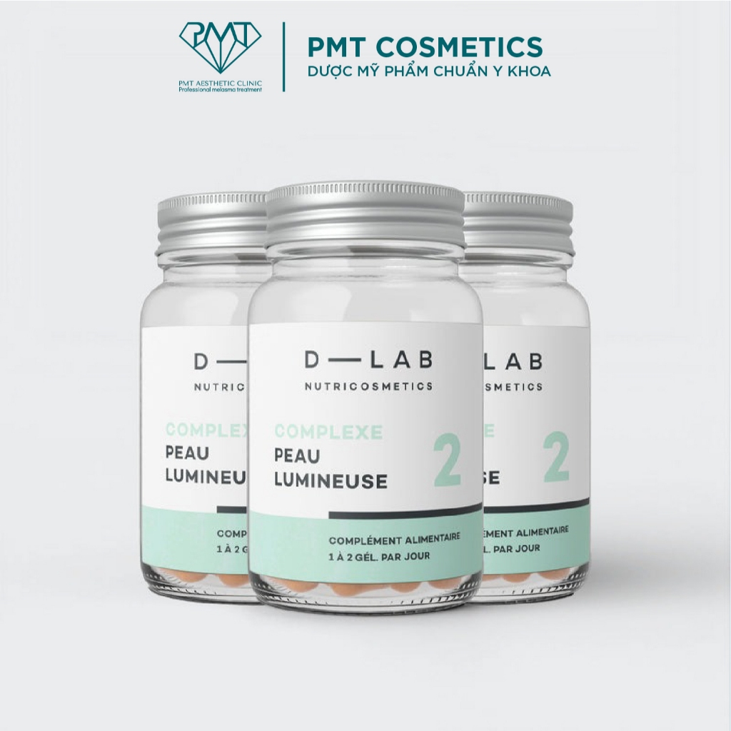 Viên Uống Trắng Da Mờ Nám D-LAB Complexe Peau Lumineuse Hộp 28 Viên Uống Sáng Da & Chống Oxy Hóa