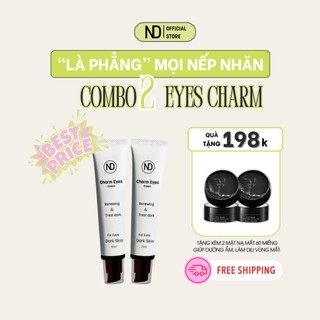  COMBO 2 Tuýp Kem Giảm Quầng Thâm Eyes Charm 15ml Tặng Kèm 2 Mặt Nạ Mắt BIOAQUA