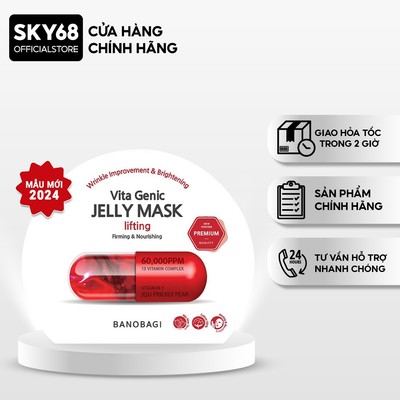 Mặt Nạ Giúp Nâng Cơ Và Săn Chắc Da BANOBAGI PREMIUM Vita Genic Jelly Mask Lifting 30ml - ĐỎ (NEW)