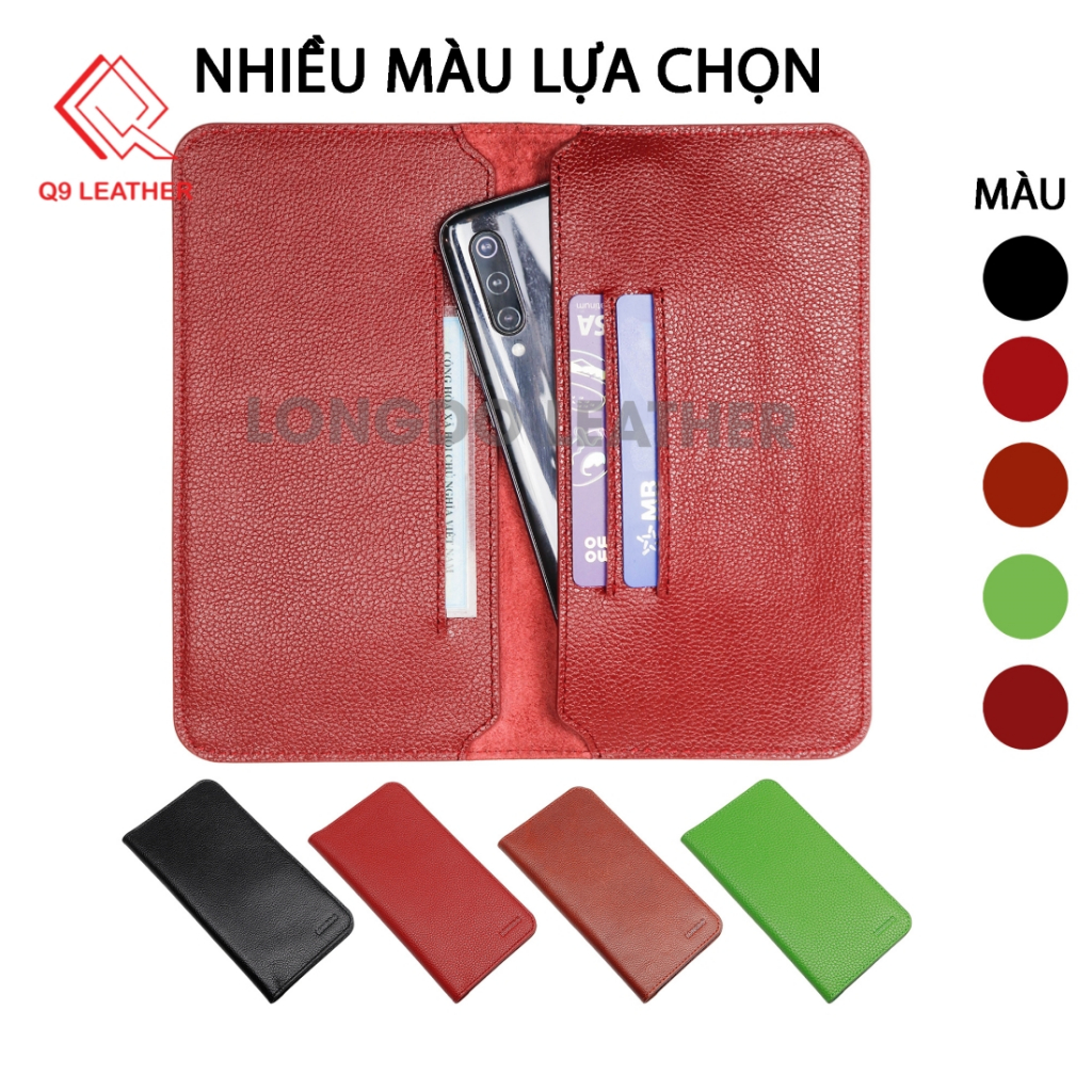 Ví cầm tay nữ da bò thật thương hiệu LONGDO LEATHER- BNM02
