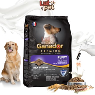 Thức ăn hạt cho chó Ganador Puppy - thức ăn khô cho chó nhỏ (vị sữa giàu DHA & canxi) 400gr - lutpet