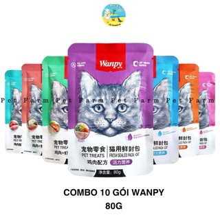 Thức ăn cho mèo pate wanpy 80g nhiều vị - petfarm