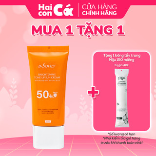 Kem Chống Nắng DrSoftly Nâng Tone Kiềm Dầu, Kem Chống Nắng Vật Lí Mỏng Nhẹ, Dưỡng Da Không Bết Dính SPF50+ PA++++ 50ml