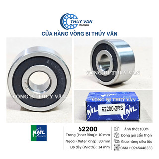 Vòng bi bạc đạn hạt tròn, cầu 62200 62202 62203 62205 nắp cao su hãng kml