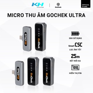 Micro thu âm không dây GoChek khử tiếng ồn khi live/quay video/ghi âm cho điện thoại/máy tính dòng cao cấp GC-A/B ULTRA
