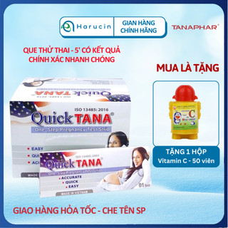 Que thử thai quick tana - mỗi hộp 1 que - có kết quả sau 5ph - chính hãng tanaphar