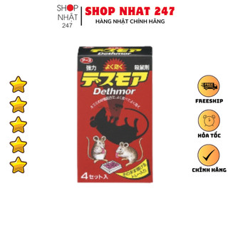 [Hỏa Tốc HN] Combo 10 hộp thuốc diệt chuột Dethmor 4 vỉ dạng viên Nội địa Nhật Bản