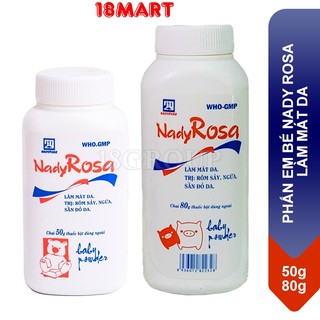 Phấn em bé nady rosa làm mát da, rôm sảy, ngứa, sần dỏ da 50g / 80g