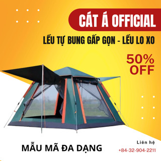 Lều cắm trại dã ngoại tự bung có mái hiên 4-5 người- 4 cửa thông thoáng, chống thấm nước, chống tia UV, tia tử ngoại !