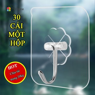 Móc treo đồ dán tường PANTENE, Miếng dán tường siêu dính trong suốt chịu lục tốt,Móc treo đồ tiện dụng kích thước 6x6cm