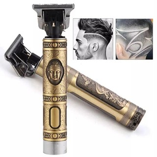 Tông Đơ Cắt Tóc, Chấn Viền Vintage-T9 Sạc Pin Chính Hãng Fuzy
