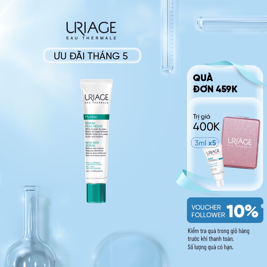 Serum giảm mụn và cải thiện da dầu, mụn Uriage Hyséac Serum Peau Neuve 40ml