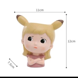 Chậu cô gái dễ thương chất liệu composite 4 dáng
